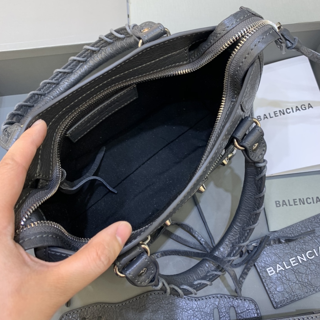 Balenciaga Classic City Mini Handbag Shoulder Bag Dark Gray/Silver